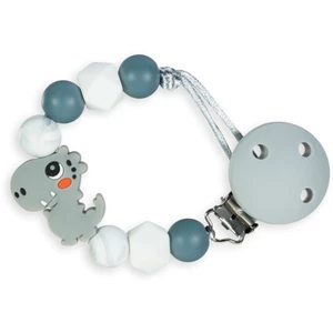 KidPro Pacifier Holder spona na cumlík Dino Grey 1 ks