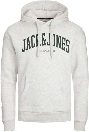 Jack&Jones Pánská mikina JJEJOSH Relaxed Fit 12236513 White Melange XL