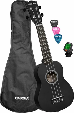 Cascha HH 3969 EN Ukulele soprano Black