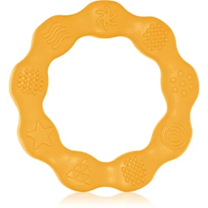 BabyOno Be Active Silicone Teether Ring kousátko Yellow 1 ks