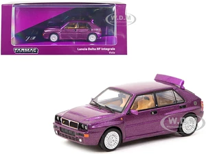 Lancia Delta HF Integrale Viola Purple Metallic "Road64" Series 1/64 Diecast Model by Tarmac Works