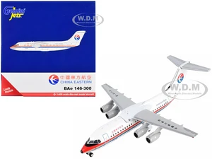 British Aerospace 146-300 Commercial Aircraft "China Eastern Airlines" White with Red and Blue Stripes 1/400 Diecast Model Airplane by GeminiJets