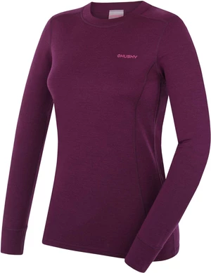 Women's merino sweatshirt HUSKY Aron L deep magenta