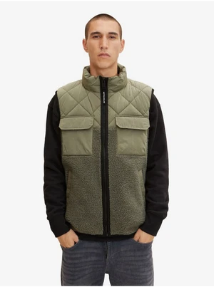 Khaki Men's Vest Tom Tailor - Men's