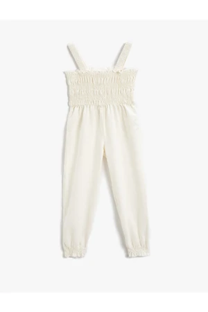 Koton Linen Blended Overalls With Straps
