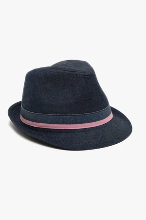 Koton Straw Fedora Hat with Ribbon Detail