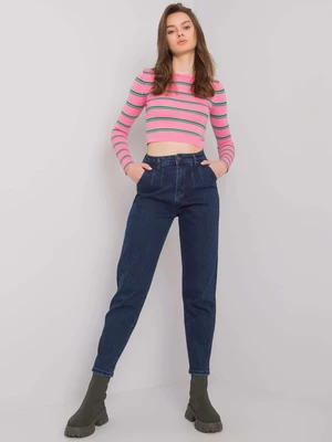Tmavomodré džínsy pre ženy