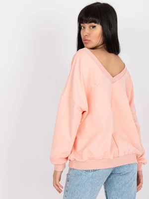 Light pink oversized sweatshirt with print