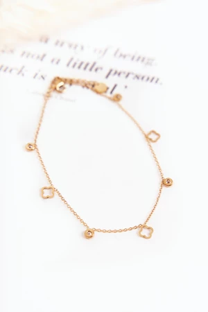 Leg bracelet with pendants gold