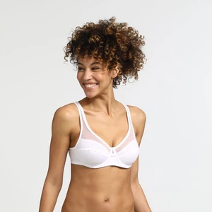 DIM GENEROUS COTTON BIO BRA - Women's bra made of organic cotton - white