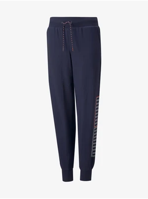 Dark Blue Boys Patterned Sweatpants Puma Alpha Sweatpants - unisex