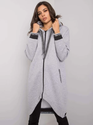 Women's grey zippered sweatshirt