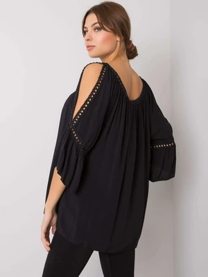 OCH BELLA Black blouse with cutouts