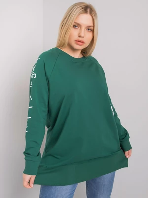 Women's dark green tunic of large size