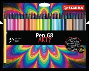Fixa STABILO Pen 68 sada 30 ks v kartonovém pouzdru "ARTY"