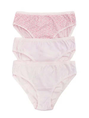 Light pink women's panties, set of 3.