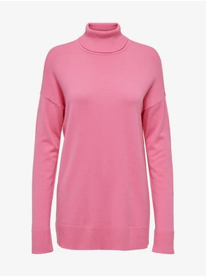 Women's pink turtleneck ONLY Ibi - Women