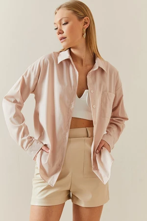 XHAN Beige Buttoned Basic Shirt