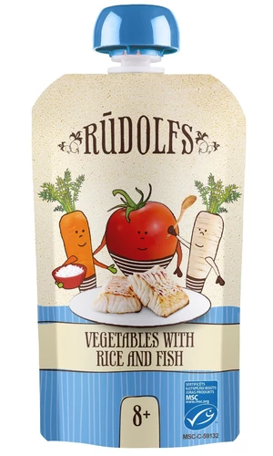 Rudolfs Zelenina, rýže a ryba kapsička 110 g