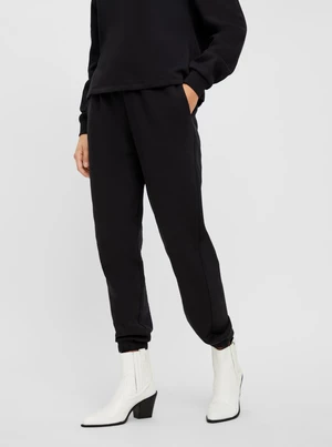 Black Basic Sweatpants Pieces Chilli - Women