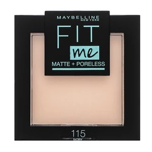 Maybelline Fit Me! Matte + Poreless Powder púder so zmatňujúcim účinkom 115 Ivory 9 g