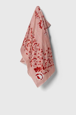 Hodvábna šatka Lanvin ružová farba,vzorovaná,6L9090.SR557