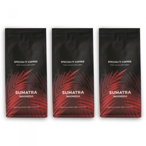 Spezialitäten Kaffeebohnen-Set „Indonesia Sumatra“, 3 x 250 g ganze Bohnen