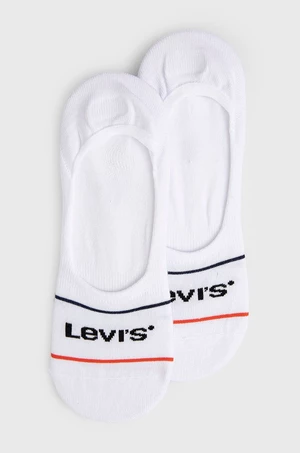 Ponožky Levi's (2-pak) 37157.0771-whitebluer, pánske, biela farba
