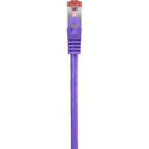 Síťový kabel RJ45 Renkforce RF-3432062, CAT 6, S/FTP, 15.00 cm, fialová