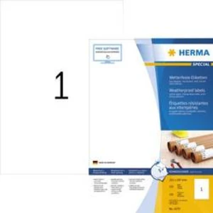 Herma 4379 etikety (A4) 210 x 297 mm papír, odolný proti povětrnostním vlivům bílá 100 ks extra silné etikety odolné proti vlivům počasí