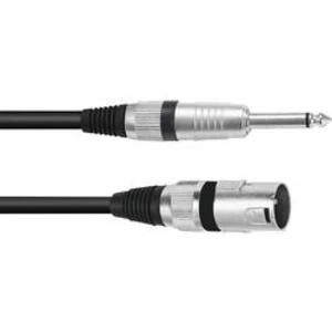 Kabelový adaptér Omnitronic 3022519A [1x XLR zástrčka 3pólová - 1x jack zástrčka 6,3 mm (mono)], 0.90 m, černá