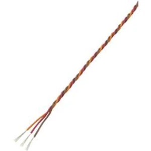 Servo kabel Reely, kroucený, 3x 0,17 mm², 5 m, červená/černá