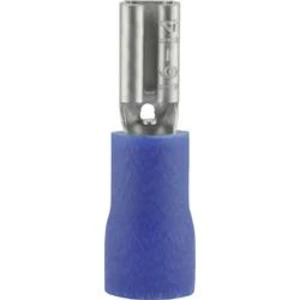 Faston zásuvka Vogt Verbindungstechnik 389908S 2.8 mm x 0.8 mm, 180 °, částečná izolace, modrá, 1 ks