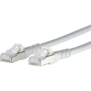 Síťový kabel RJ45 Metz Connect 1308453088-E, CAT 6A, S/FTP, 3.00 m, bílá