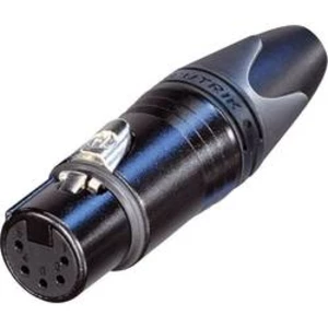 XLR kabelová zásuvka Neutrik NC5FXX-B, rovná, 5pól., 3,5 - 8 mm, černá