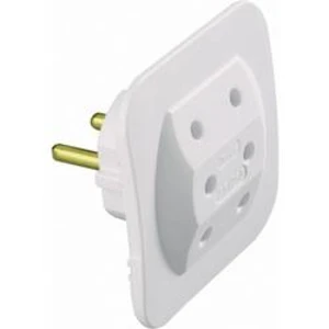 Zásuvková rozbočka Kopp Euro Adapter, 3 zásuvky, bílá, 1749.0200.5