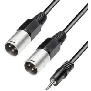 Dvojitý kabel 1x jack (M) 3,5 mm / 2x XLR (M), 3 m