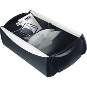 HAN 2000-13 VIP box na vizitky 500 karet (š x v x h) 120 x 80 x 245 mm černá, světle šedá polystyrel