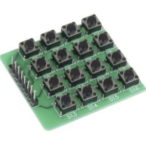 Rozšiřující deska pro Raspberry Pi® Joy-it sbc-buttonmatrix, Tastenfeld mit 16 Buttons 4x4 Raster, zelená
