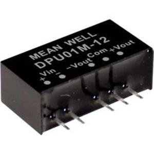 DC/DC měnič napětí, modul Mean Well DPU01N-15, 33 mA, 1 W, Počet výstupů 2 x