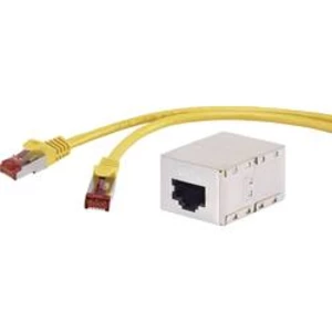 Síťový prodlužovací kabel RJ45 Renkforce RF-3829136, CAT 6, S/FTP, 30.00 m, žlutá