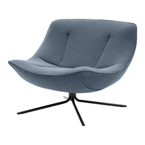 Modré otočné kreslo Softline Vera Swivel