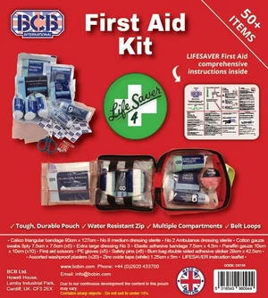 Sada prvej pomoci Lifesaver IV BCB® (Farba: Červená)