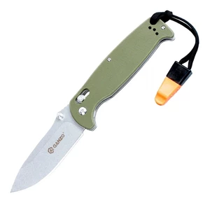 Zatvárací nôž G7412 Ganzo® – Strieborná čepeľ - Satin, Zelená (Farba: Zelená, Varianta: Strieborná čepeľ - Satin)