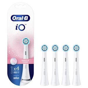 Náhradná kefka Oral-B iO Gentle Care White 4 ks náhradná kefka • 4 ks v balení • vhodná pre dospelých užívateľov • iO technológia • okrúhla čistiaca h