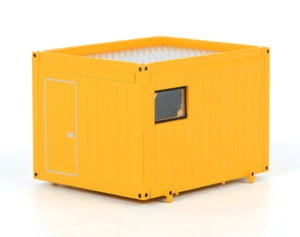 Ballast Trailer 10Ft Container Yellow "WSI Premium Line" 1/50 Diecast Model by WSI Models