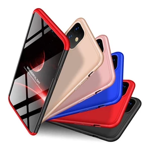Bakeey 3 in 1 Double Dip Frosted 360° Full Body PC Full Protective Case for iPhone 11 6.1 inch
