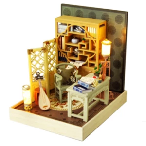 TIANYU DIY Doll House TW37 Ink Color Collection of Qingdai Creative Antiquity Scene Handmade Small House