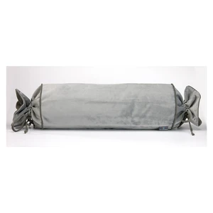 Sivá obliečka na vankúš WeLoveBeds Silver Candy, Ø 20 × 58 cm