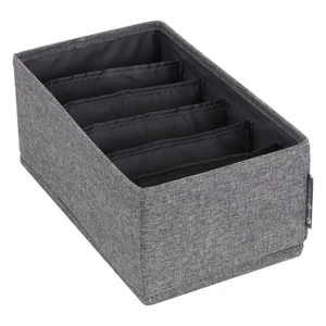 Sivý organizér do zásuvky s priehradkami Bigso Box of Sweden Drawer, 16,5 x 11 cm